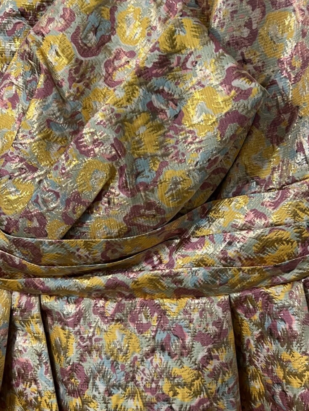 Zac Posen Target Metallic Brocade Cocktail Dress Size 20W Gold Pink Party Plus - Picture 4 of 11